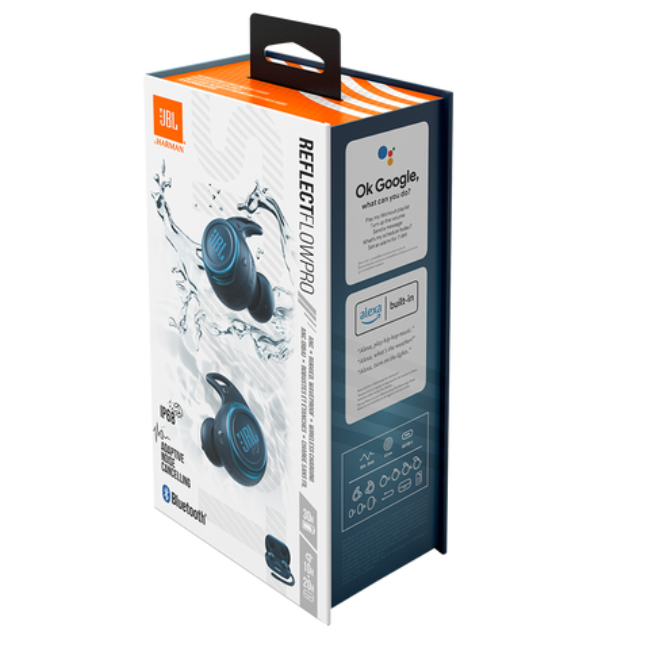 JBL Reflect Flow Pro Wireless In-Ear Headphones - Blue-gray